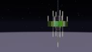 This beautiful chandelier has an emerald block in the center and several end rods on glass panes (Image via Reddit / u/kr3mpl3r)